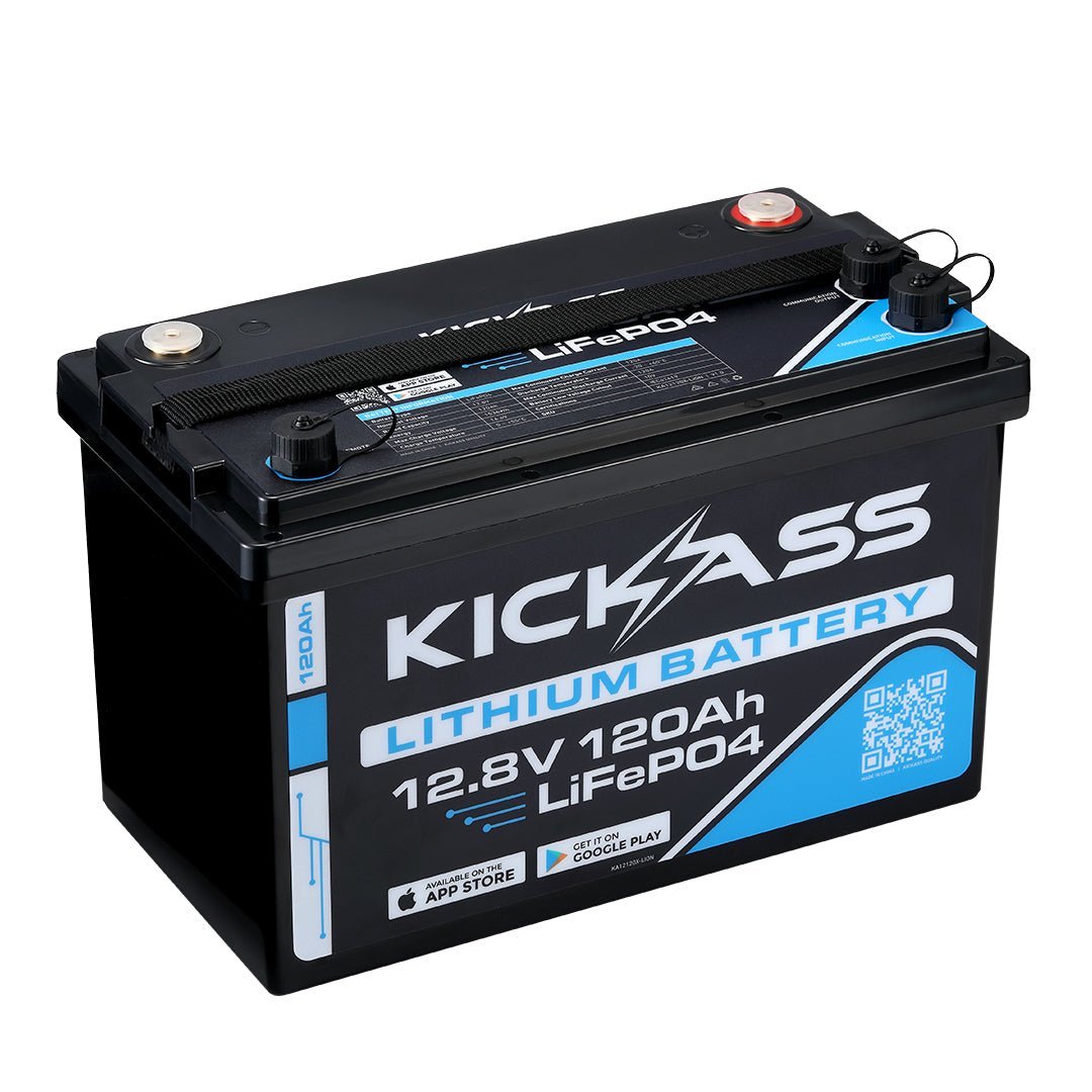 KickAss ProductsKickAss Smart 12V 120Ah Lithium Battery + 22A Smart Battery Charger BundleKA12120XLIONCHG22