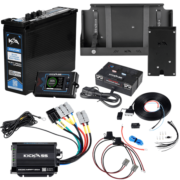 12V 120Ah Slimline Lithium Dual Battery Kit w/ 25A DCDC & Display ...