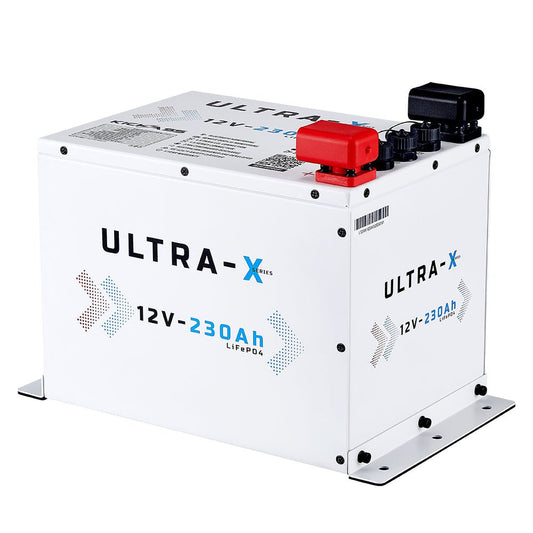 KickAss ProductsKickAss Smart 12V 230Ah Ultra - X Lithium Compact Deep Cycle Battery LiFePO4 - Arctic WhiteKA12230X - LION - W