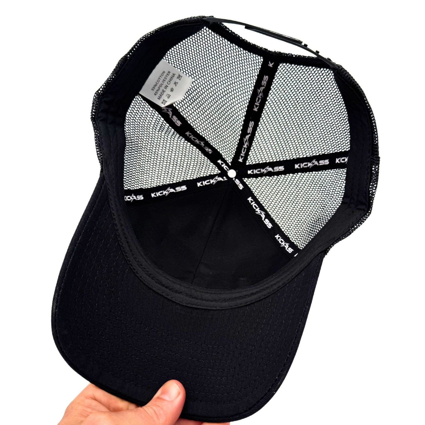 KickAss ProductsKickAss Snapback Cap - All Black with Black KA 3D LogoKASCAP - BLK - BLKLOGO