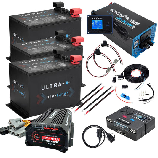 KickAss ProductsKickAss ULTRA - X 690Ah Compact Lithium Dual Battery Kit With 3000W Inverter and Control BoxKA - ULTRAX - 690C - 3000 - CB - KIT
