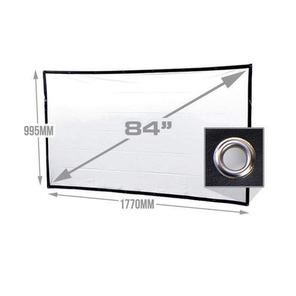 KickAss Projector & 84" Eyelet Screen Cinema Package  Alt 2 Image