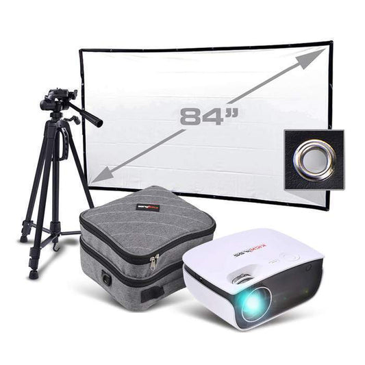 KickAss Projector & 84" Eyelet Screen Cinema Package  Main Image