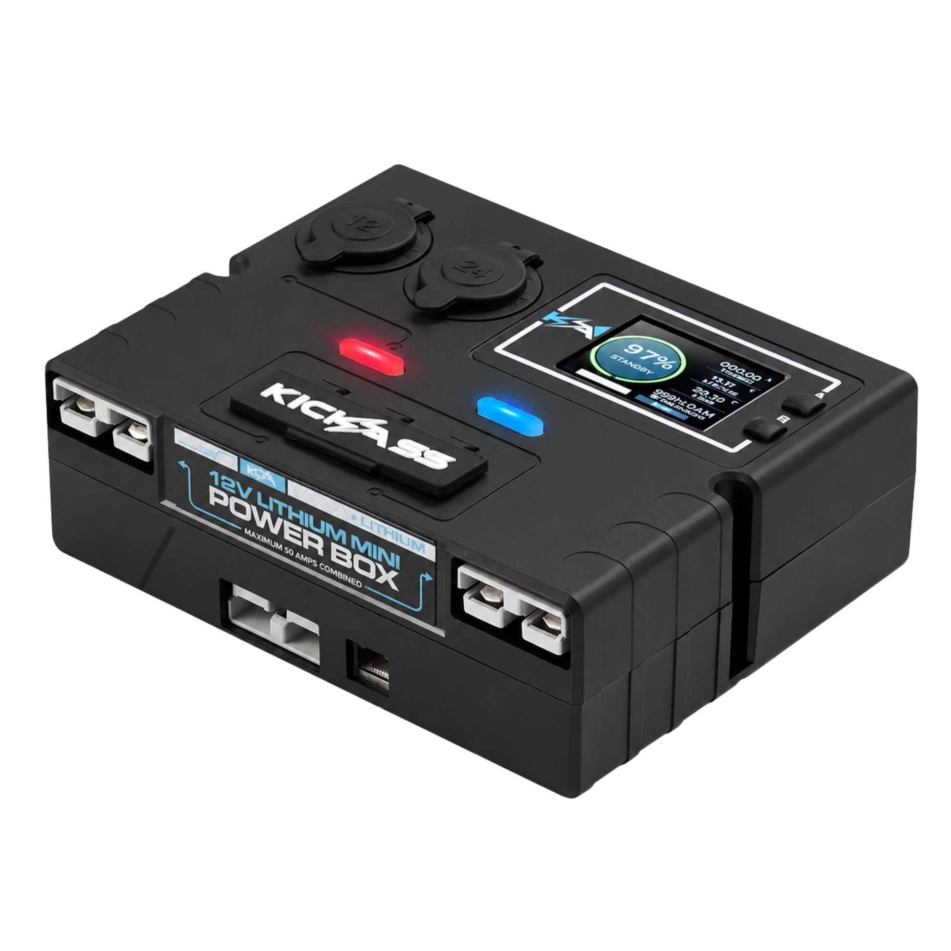 KickAss 12V Control Box & Battery Monitor - with LCD Screen - KickAss Products USA