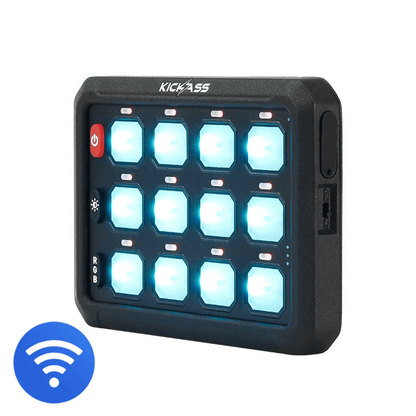 KickAss 12/24V 12 Gang Wireless Switch Panel with Magnetic Charging Cradle - MKII - KickAss Products USA