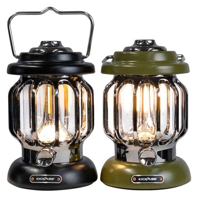 Vintage Camping Lantern - Black