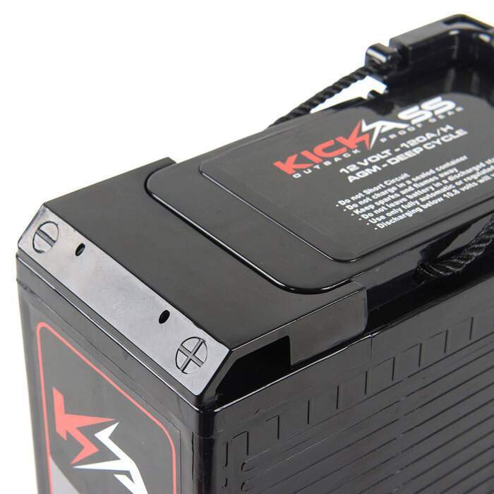 KickAss 12V Slimline Deep Cycle AGM 120AH Battery KickAss Products USA