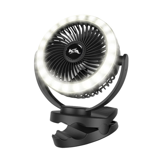 KickAss Portable 5V Clip Fan with White LED Light - KickAss Products USA