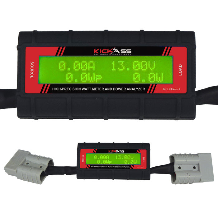 KickAss Digital DC Watt Meter for Portable 12 Volt Solar Panels - KickAss Products USA